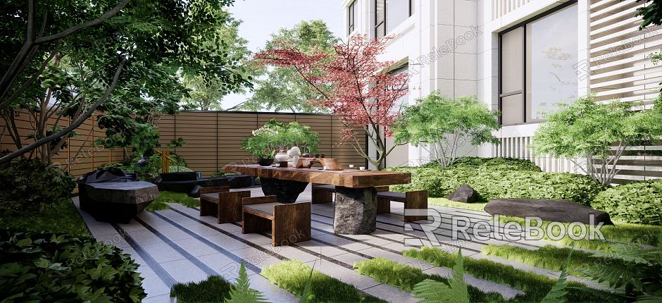 Modern Courtyard Courtyard Garden model