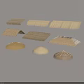 Crop Stalks Used For Traditional Thatched Roofs In Various Shapes