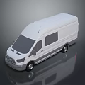 minibus minivan driverless bus school bus van box car 3d model