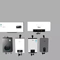 Various Midea Kitchen Water Heaters With Digital Screens And Modern Designs