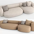 Modern Multiplayer Sofa Cappellini Multiplayer Sofa Double Sand 3d model