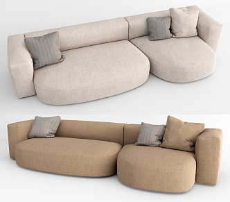 Modern Multiplayer Sofa Cappellini Multiplayer Sofa Double Sand 3d model