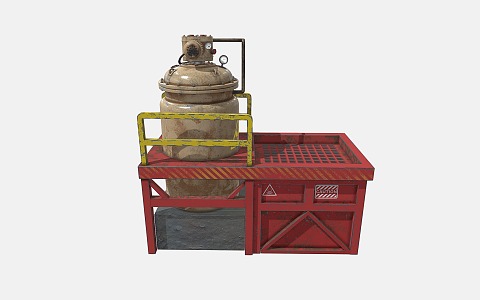 Industrial LOFT Chemical Gas Tank Chemical Storage Tank 3d model