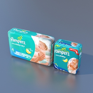 Diapers Supermarket Commodities Daily necessities 3d model