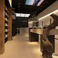 Bright Modern Sports Clothing Store Interior With Neat Sneakers Display And Stylish Mannequin Decoration