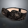 Black Lace Headband With Elegant Design Delicate Pattern And Comfortable Fit 3d model