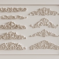 European-style carved plaster 3d model