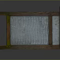 Traditional Wooden Frame Sieve With Blue Mesh And Sturdy Border Structure