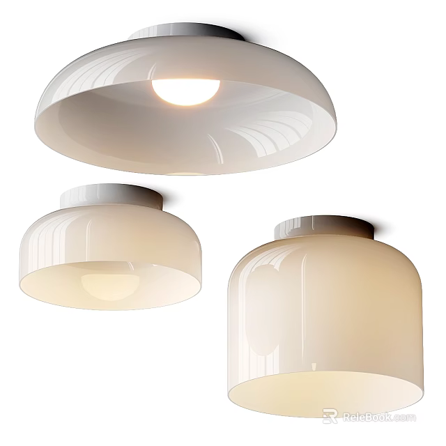 Modern Ceiling Lights With Smooth White Dome Design For Home Decor 3d model