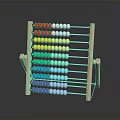 Wooden Abacus With Colorful Rainbow Beads And Sturdy Frame Design