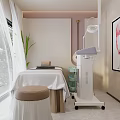Modern Beauty Salon Interior Design With Treatment Beds Equipment And Plants