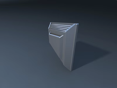 Road Facility Metal Grille Design With Rectangular Ventilation Panel And Angled Side 3d model