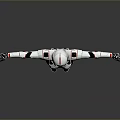 Game Movie Character In White Red Black Armor Suit With Arms Outstretched Standing Pose