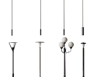 Outdoor Lights With Hanging And Street Lamp Styles Multiple Modern Designs 3d model