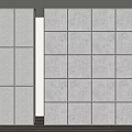 Modern Gray Textured Room Divider With Square Panels For Interior Space 3d model