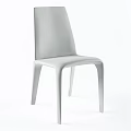 Modern White Single Chair With Sleek Design And Streamlined Ergonomic Structure