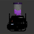 Black Generator With Transparent Purple Lid Purple Granules And Pink Handle