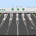 Smart Gas Station Commercial Equipment With Modern Fuel Dispensers And Vehicle Service