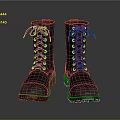 Black Military Style Tactical Boots With Lace Up Front And Durable Rubber Sole