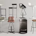 Modern Bar Stools With Various Designs Metal Frames Leather Seats And Wooden Tops