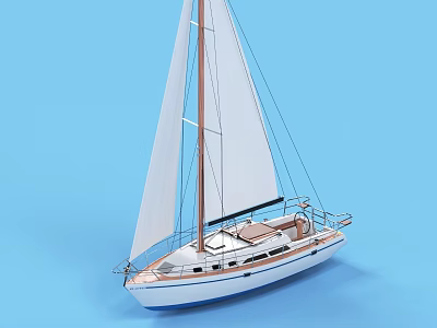 Fishing Boat Sailing Yacht 3d model
