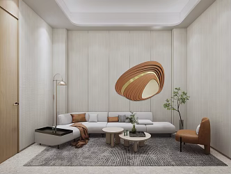 Modern Negotiation Room Simple Living Room Lounge 3d model