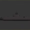 Modern Submarine With Sleek Metal Hull Conning Tower And Rear Propeller