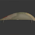 Character And Creature Metallic Conical Armor With Red Inner Details
