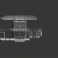Detailed Modern Architectural Model With Multi Layered Terraced Structure And Walkway