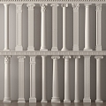 European Column Roman Column Gypsum Column Gypsum Line Cylindrical Square Column 3d model