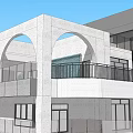 Modern Multi Storey Building Design With Roof Top Pool And Balconies