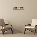 Elegant Leisure Chairs With Beige Upholstery Wooden Frames And Woven Back Details