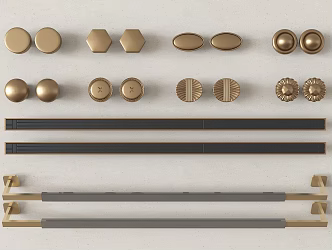 European-style Handles Cabinet Door Handles Metal Handles Door Handles Long Handles 3d model