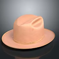 Peach Colored Wide Brimmed Hat Classic Design Soft Texture Stylish Accessory For Casual Wear