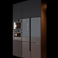 Modern Custom Cabinet High Cabinet Refrigerator 3d model