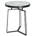 Modern Round Dining Table With Glass Top And Metal Frame Design