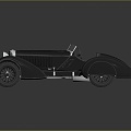 Retro sports car Mercedes Benz sports car classic car old car old car 3d model