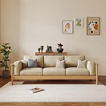 Nordic Three-Seat Sofa Multiplayer Sofa 3d model