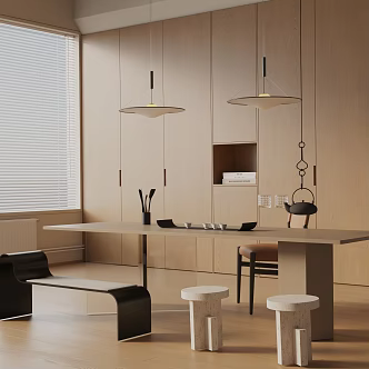 Modern dining table 3d model
