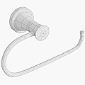 Black Metal Towel Ring Hook Featuring 2cm 10cm 20cm Dimensions For Bathroom Use