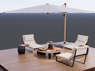 Modern outdoor table and chair oven tea sunshade stand 3d model