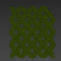 Elegant Green Vines Interwoven into Lattice Pattern for Wall Decoration with Hollow Design