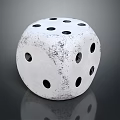 Modern dice color dice plastic dice toy 3d model