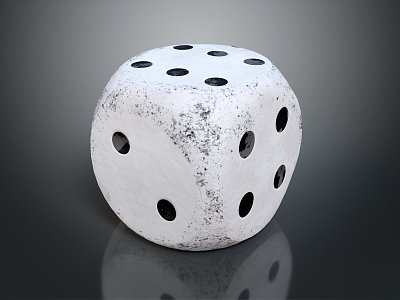 Modern dice color dice plastic dice toy 3d model