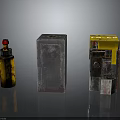 Futuristic Sci Fi Metallic Devices With Vintage Mechanical Components On Reflective Surface