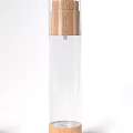 Stylish Glass Container With Wooden Lid And Modern Minimalist Design