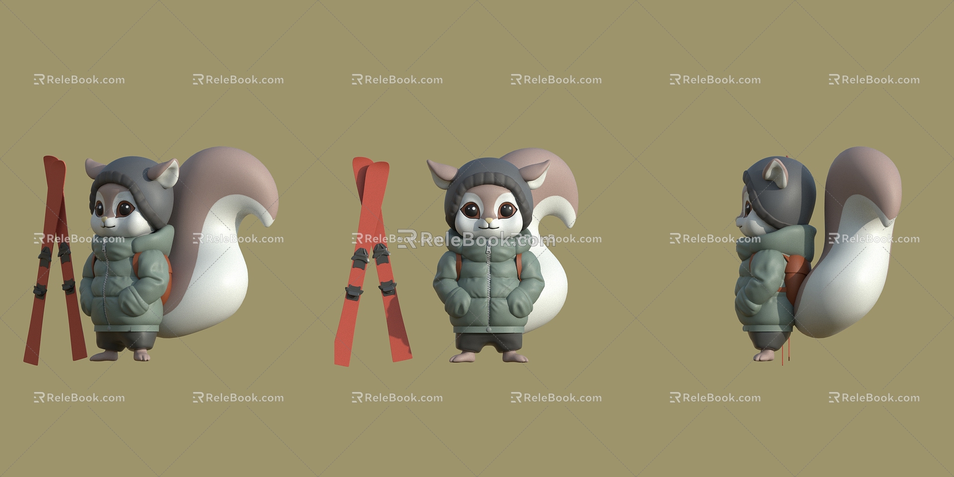 Cartoon IP Character Cartoon Squirrel 3d model