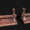 Vintage Decorative Storage Shelf With Carved Patterns And Wooden Texture