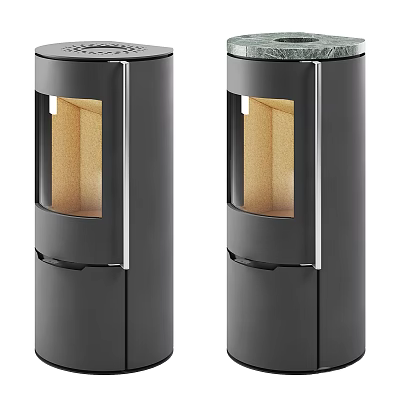 Two Black Modern Kitchen Appliances With Stylish Design And Clear View Panels 3d model
