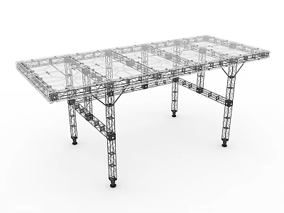 Heavy Duty Metal Truss Structure For Stage Construction With Support Legs 3d model